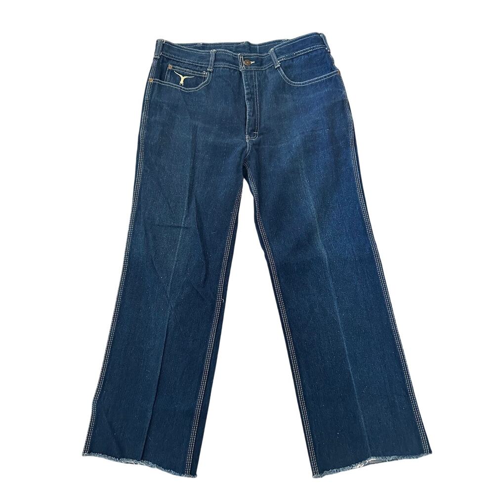 Vintage Pierre-Andr’e Jeans Mens 36X28 Blue Denim Straight Baggy Work Casual